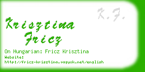 krisztina fricz business card